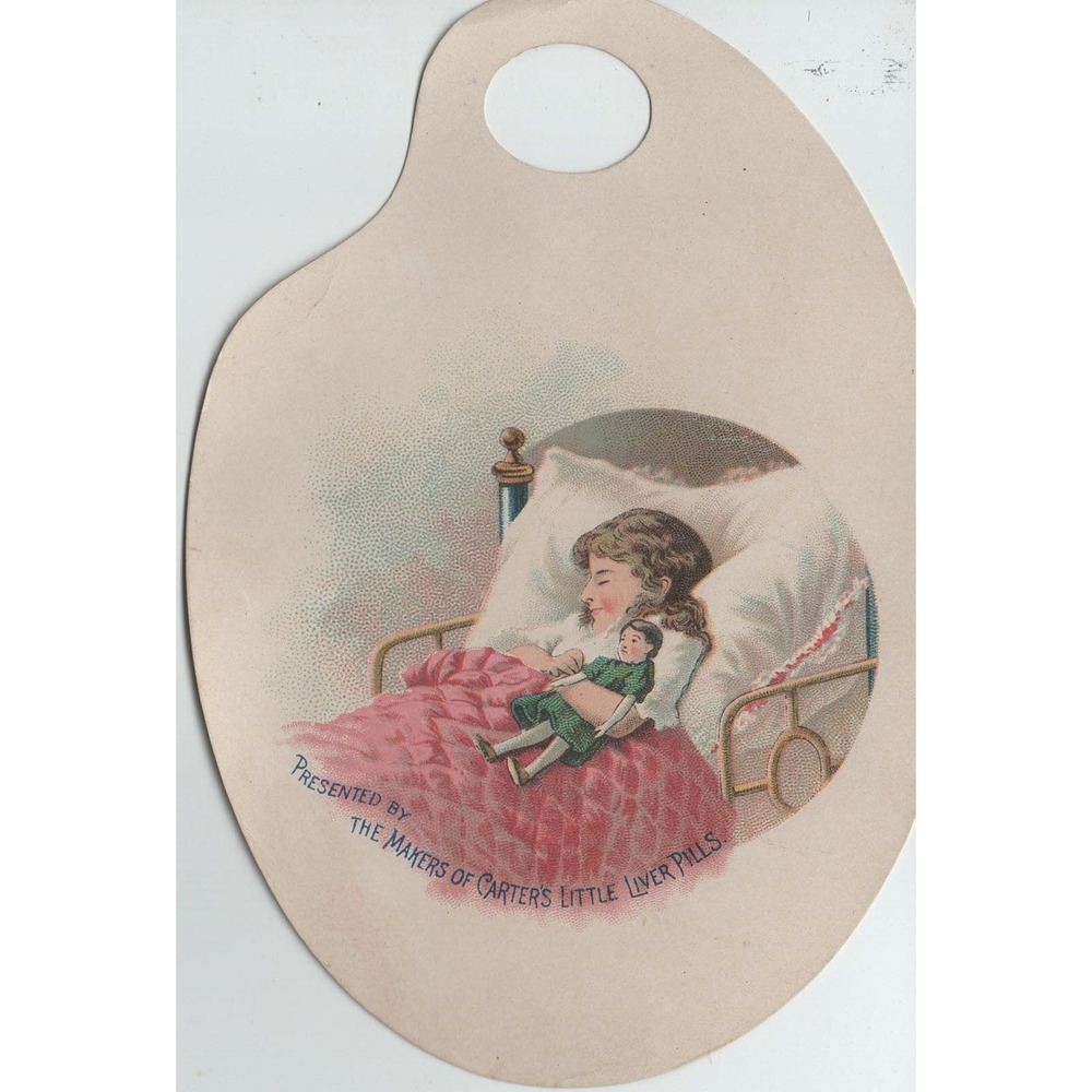 Antique Victorian Trade Card Carter's Little Liver Pills Die-Cut NY - Picture 1 of 2